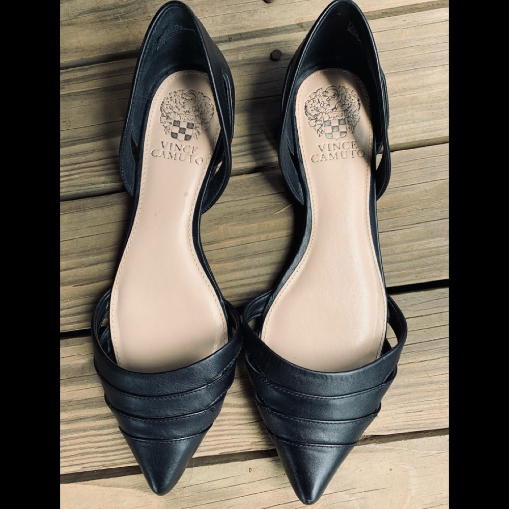 Vince Camuto black flats